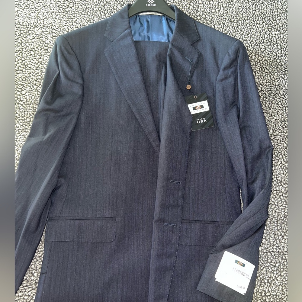 NEW - Joseph Abboud - modern fit BLUE Mens suit (jacket & pants) size 40R/W34